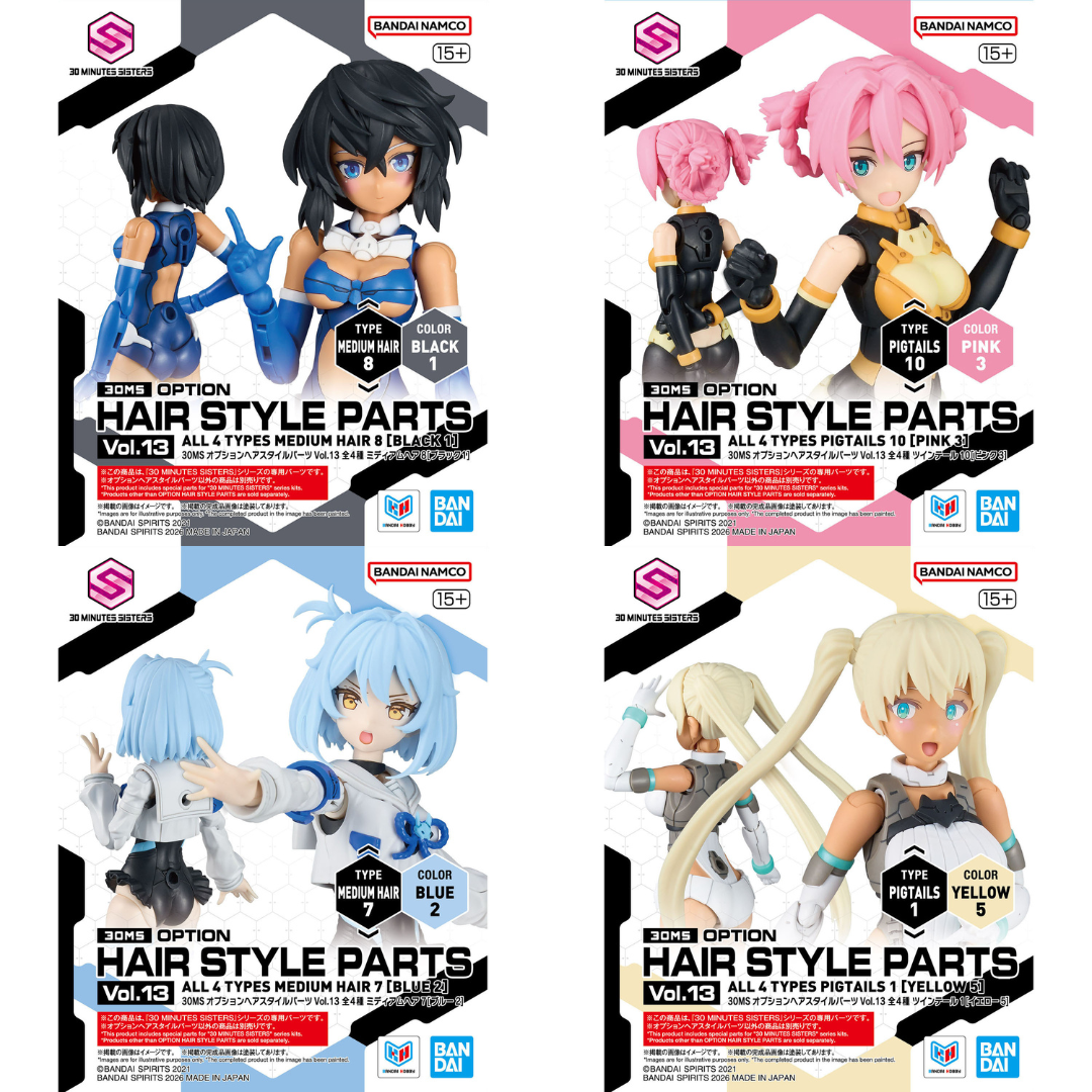 BANDAI 30MS OPTION HAIR STYLE PARTS VOL.13 ALL 4 TYPES
