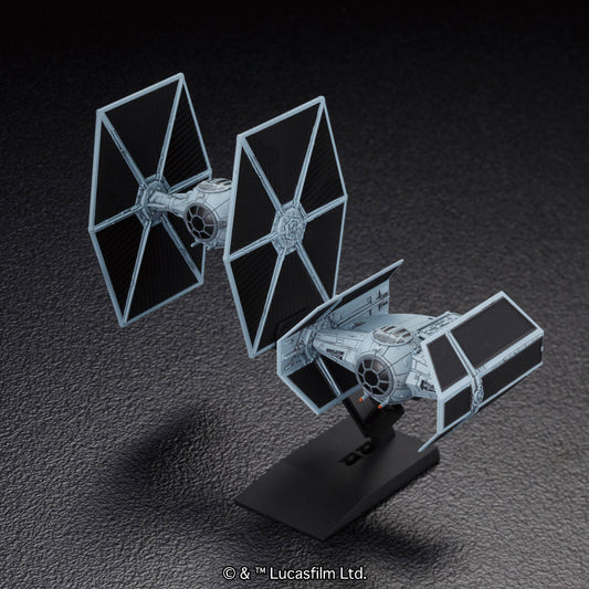 BANDAI VEHICLE MODEL 007 TIE ADVANCED X1 & FIGHTER SET