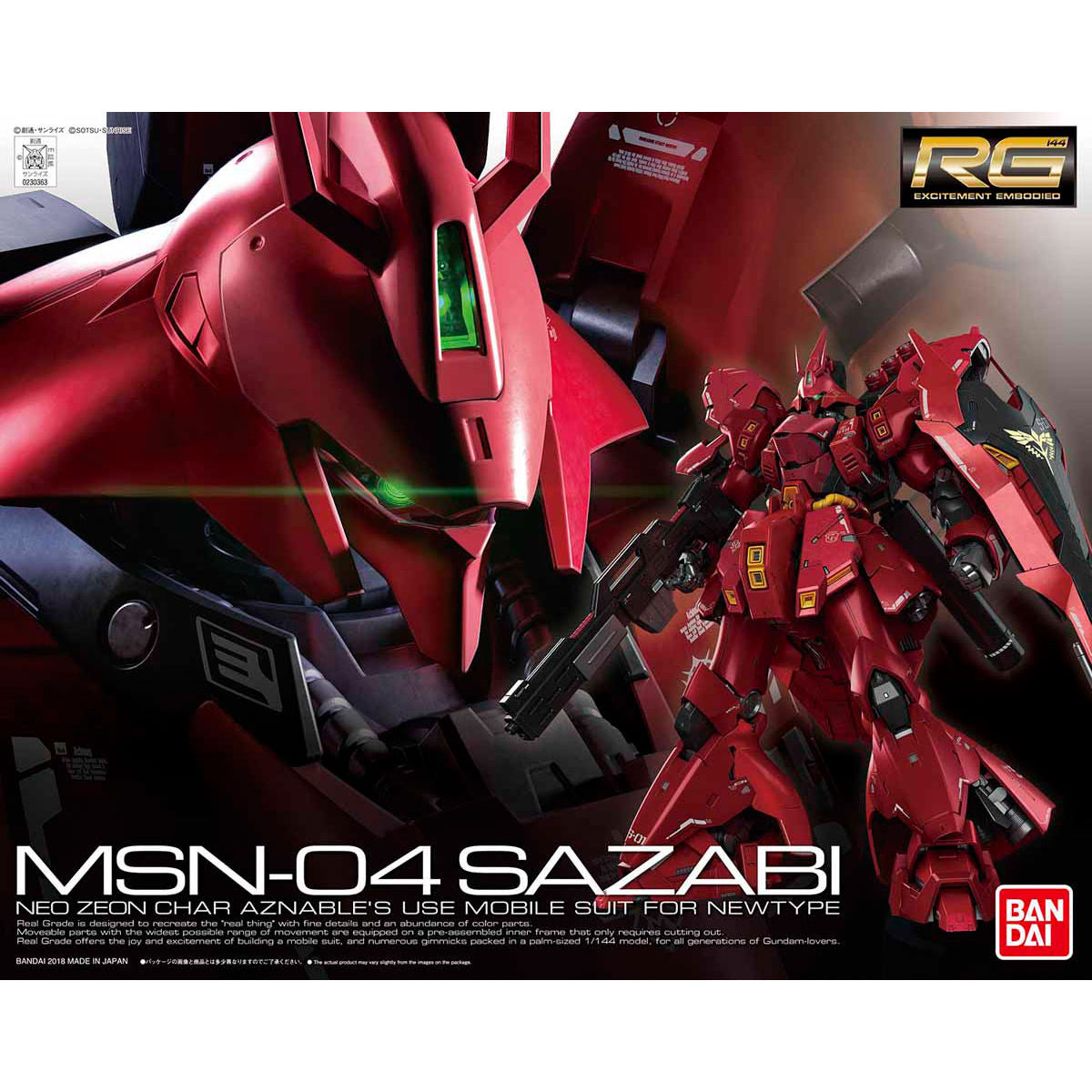 BANDAI RG 1/144 SAZABI