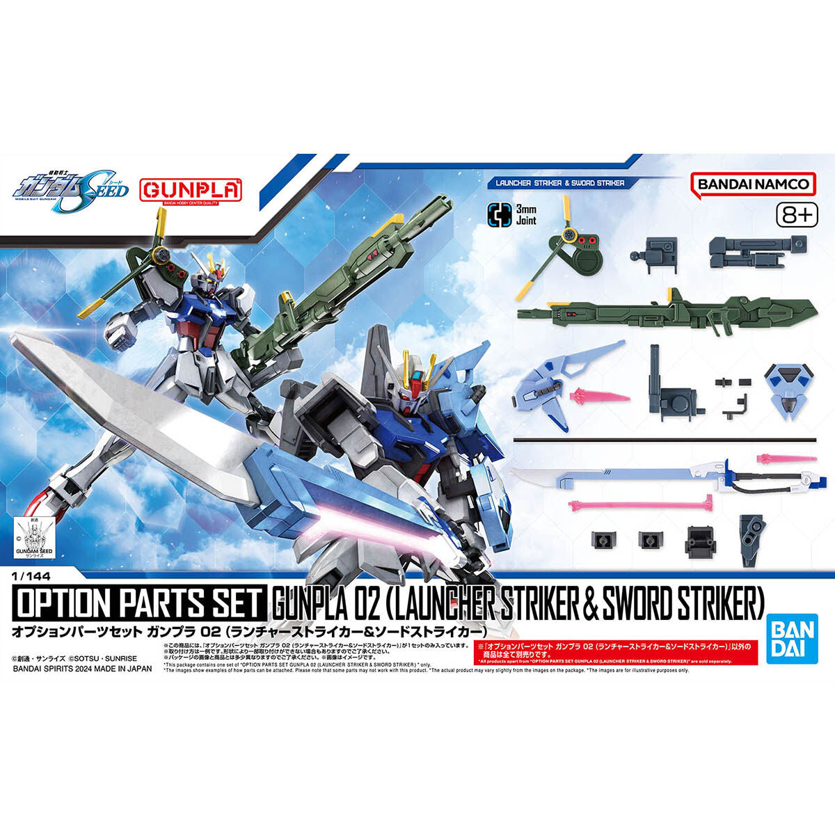 BANDAI GUNDAM OPTION PARTS SET GUNPLA 02 (LAUNCHER STRIKER & SWORD STRIKER)