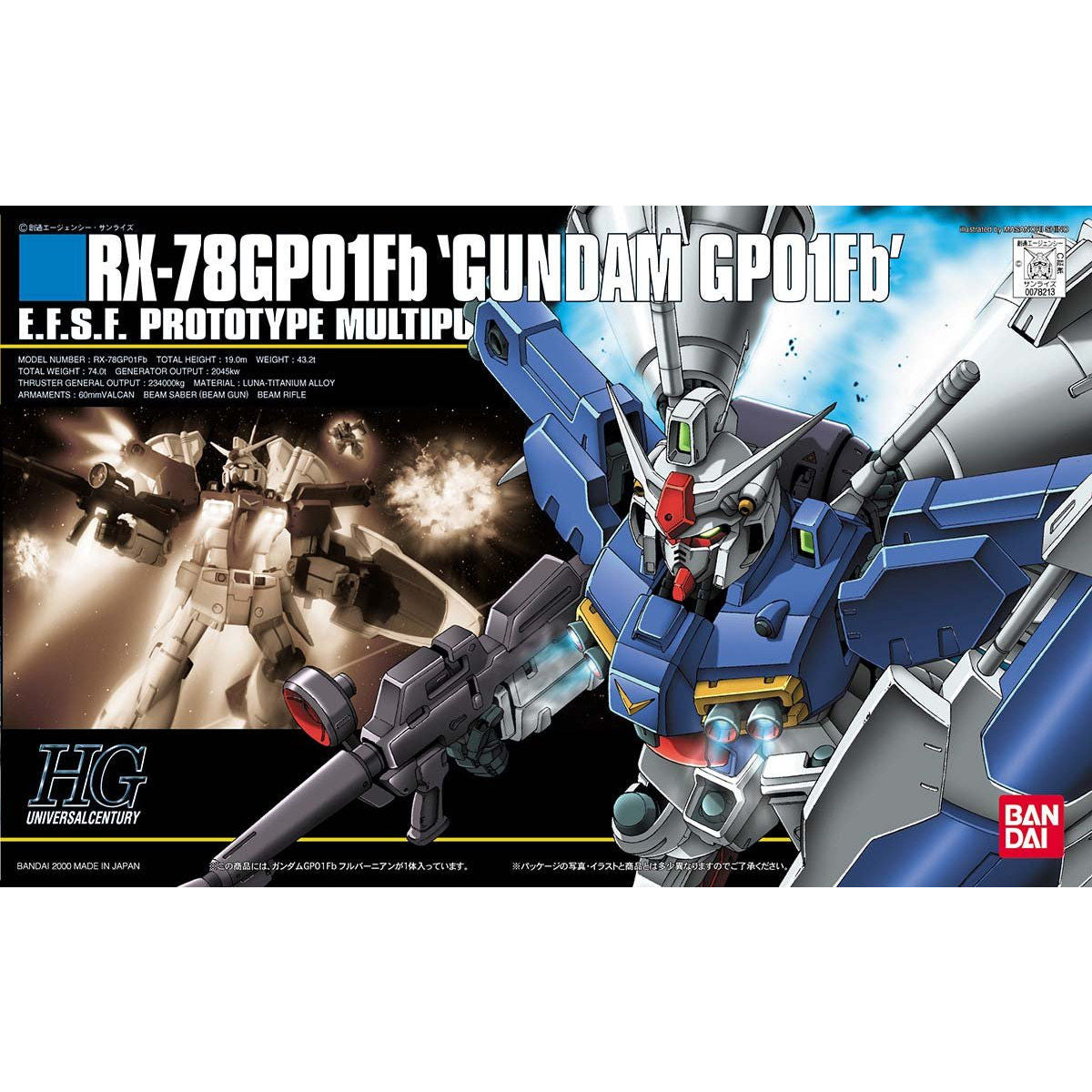 BANDAI HGUC 1/144 RX-78 GP01FB