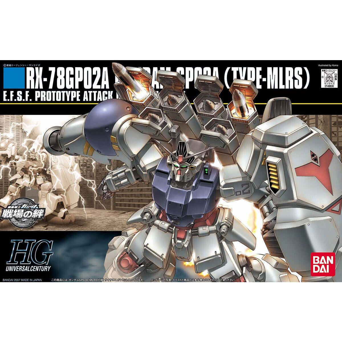 BANDAI HGUC 1/144 GP-02A MLRS CUSTOM